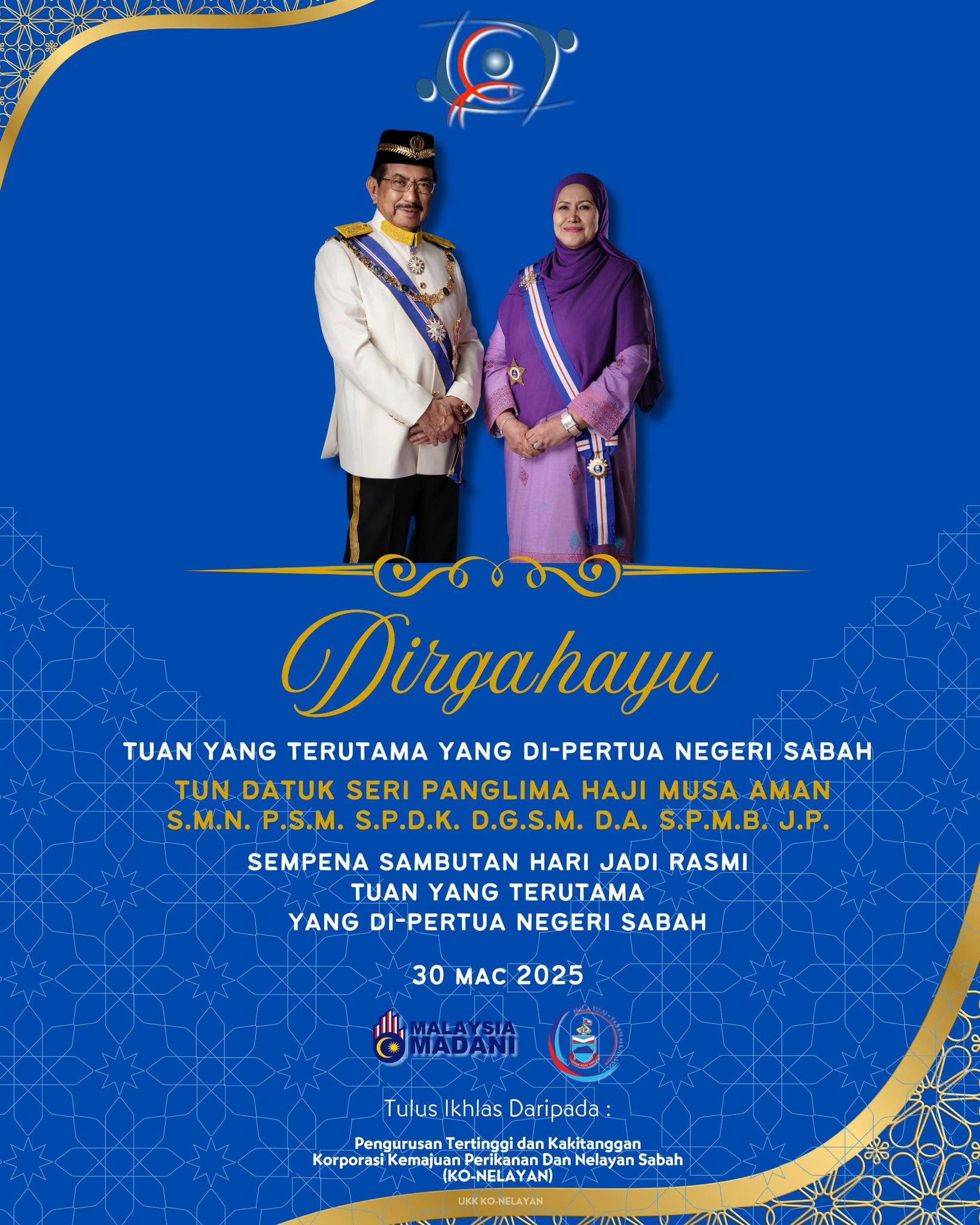 Dirgahayu Tuan Yang Terutama Yang di-Pertua Negeri Sabah 2025